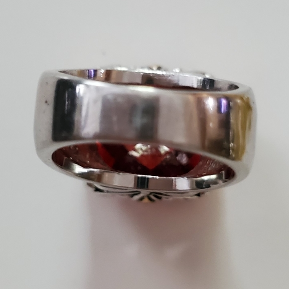 Fabulous Checkerboard Faceting Firey Color Ring - Picture 9 of 11